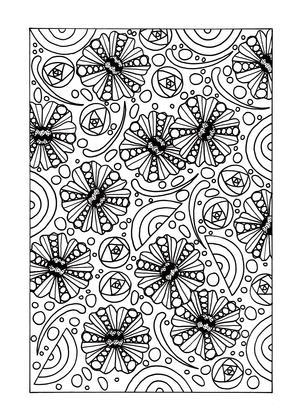 Mindless Floral Adult Coloring Page