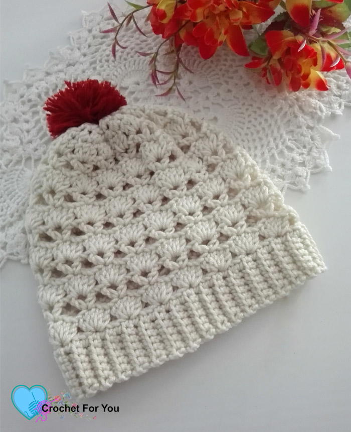 Shellos Crochet Shell V Shell Crochet Slouch | AllFreeCrochet.com