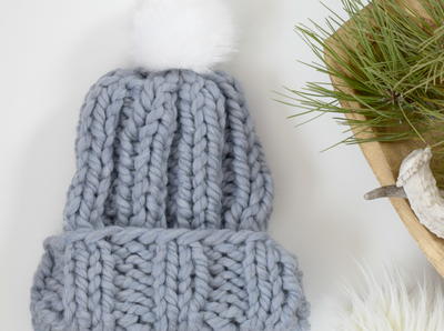 Quick Pretty Chunky Knit Hat