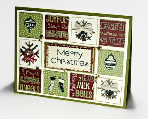 Upcycled Christmas Grid Cards