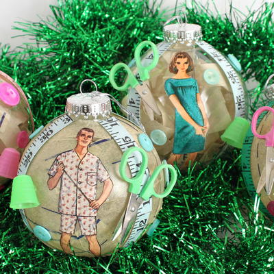1960s Sewing Christmas Ornaments
