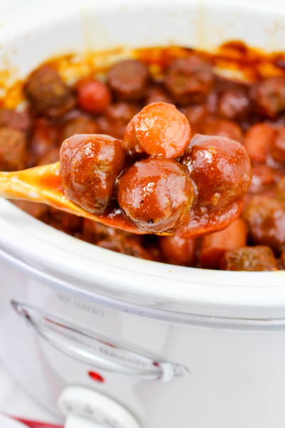 Slow Cooker Tangy BBQ Meatballs