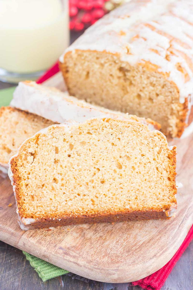 Glazed Eggnog Bread | RecipeLion.com