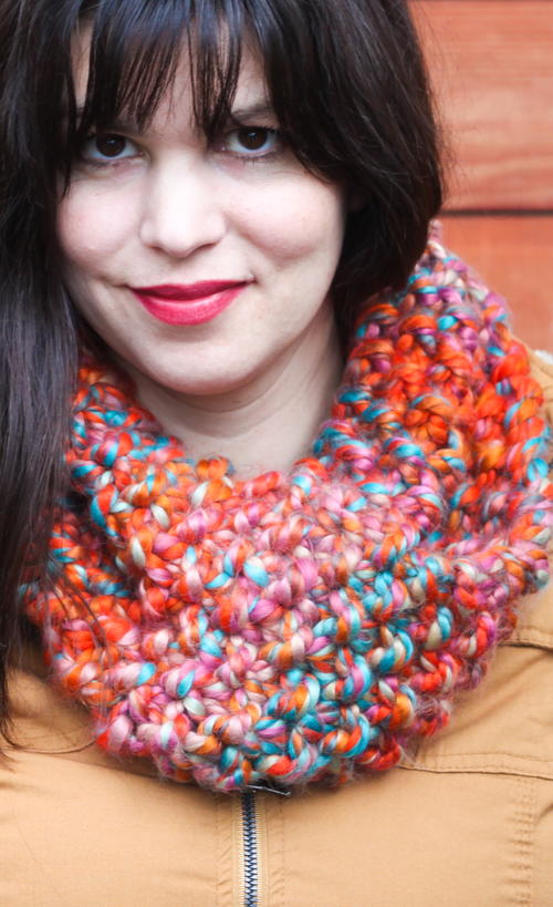 Chunky Seed Stitch Knit Cowl