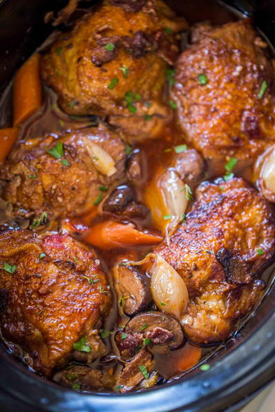 Slow Cooker Coq Au Vin