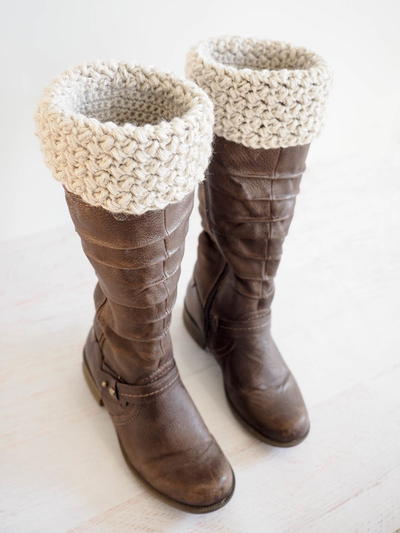 Elizabeth Stitch Boot Cuff Crochet Pattern | AllFreeCrochet.com
