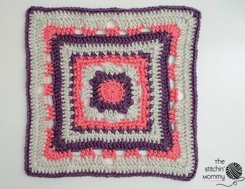 Serene Sunrise Crochet Granny Square