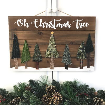 Oh Christmas Tree Rustic Wooden Sign