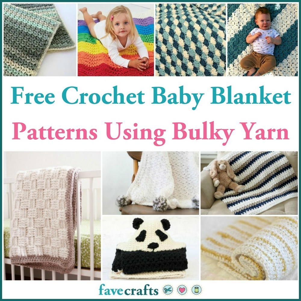 17 Free Crochet Baby Blanket Patterns Using Bulky Yarn | FaveCrafts.com