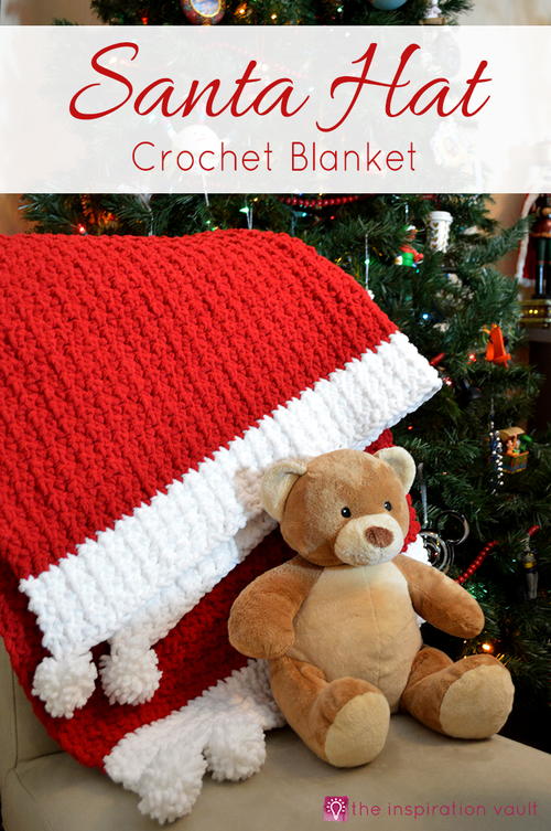 Santa Hat Crochet Blanket