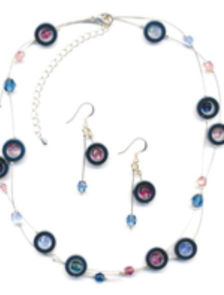 Interplanetary Necklace and Earrings