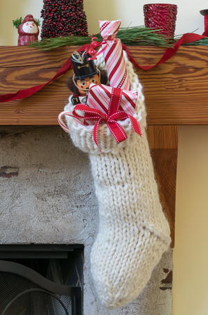 Chunky Knit Christmas Stockings Allfreechristmascrafts Com