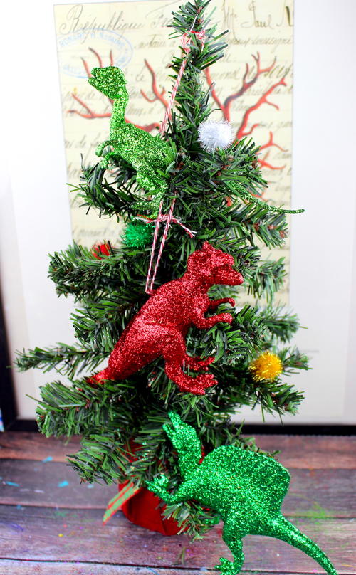 Glitter Dinosaur Ornaments