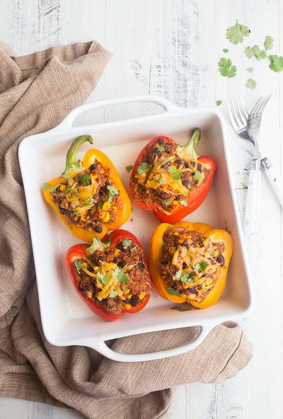 Southwestern Stuffed Peppers for Two