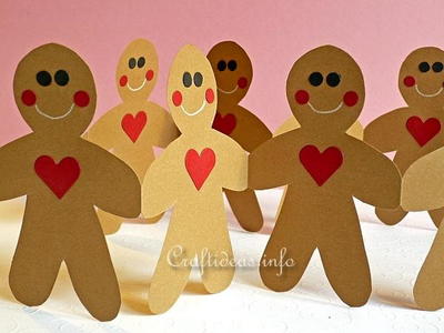 Happy Paper Gingerbread Men Garland