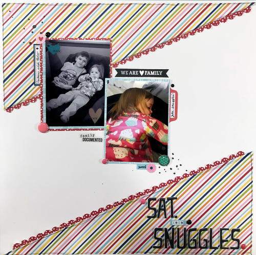 Saturday Snuggles Scrapbook Layout