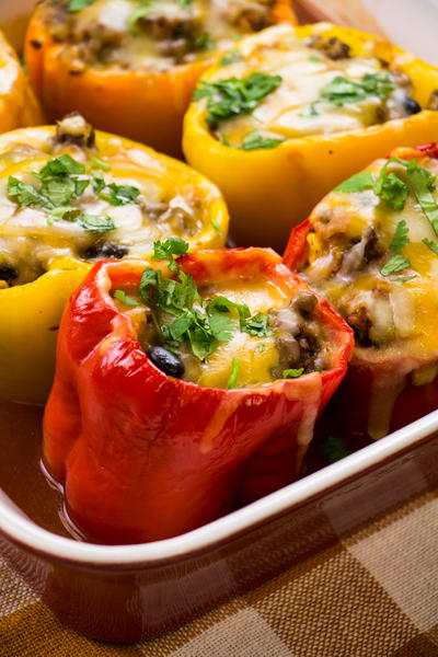 Mexican Stuffed Peppers without Rice