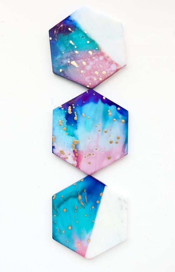 Marble Galaxy Coasters