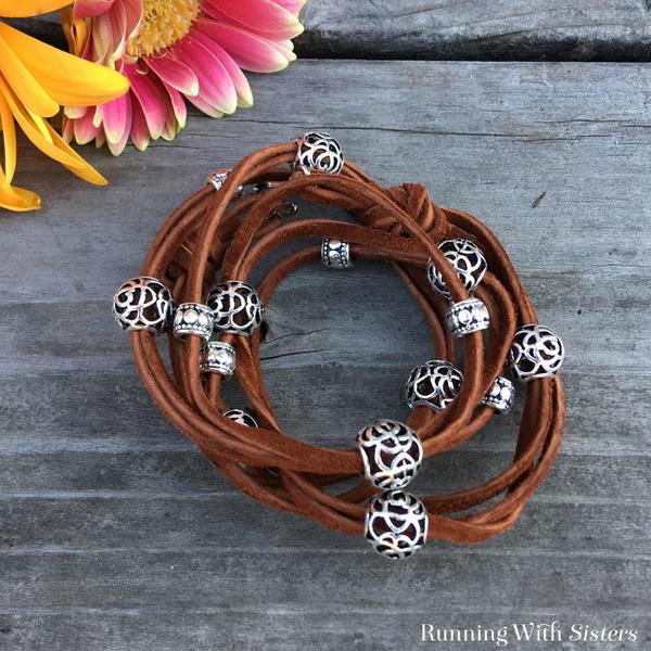 Boho Leather Wrap Bracelet