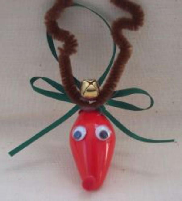 Reindeer Light Bulb Ornament