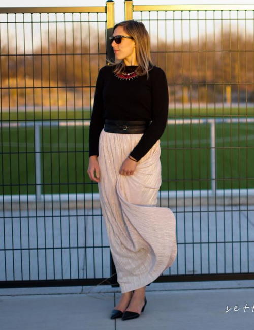 Pleated Maxi Skirt Tutorial