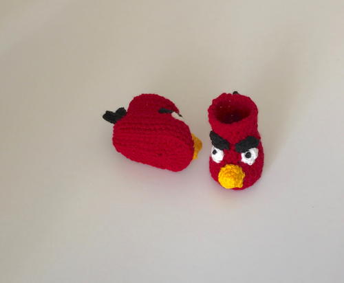 Angry Bird Baby Booties | AllFreeCrochet.com