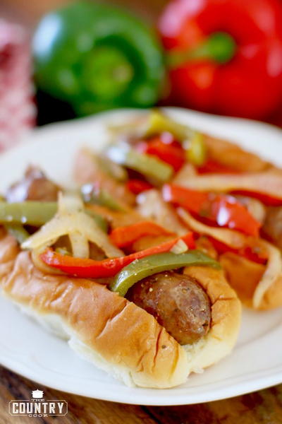 Slow Cooker Sausage and Peppers | AllFreeSlowCookerRecipes.com