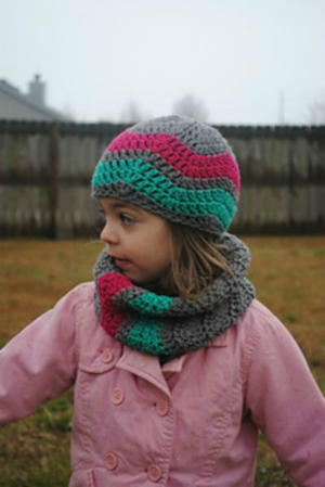 Winter Waves Chevron Cowl for Toddlers