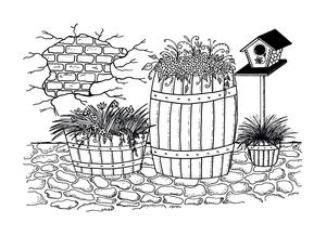 Scenic Garden Adult Coloring Page Favecrafts Com