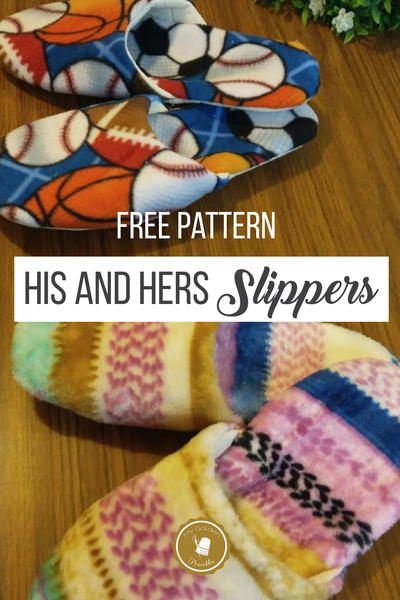 Slippers Free Sewing Pattern