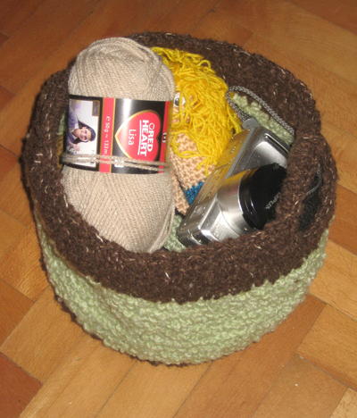 Green Crochet Basket