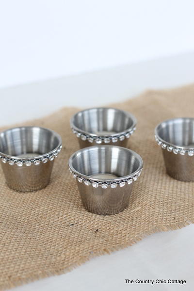 DIY Bling Candle Holders