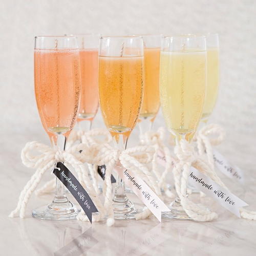 Pour the Bubbly Wedding Candles