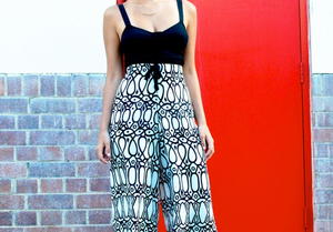 Retro-Inspired Printed Palazzo Pants