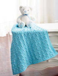 Staggered Square Knit Blanket | FaveCrafts.com