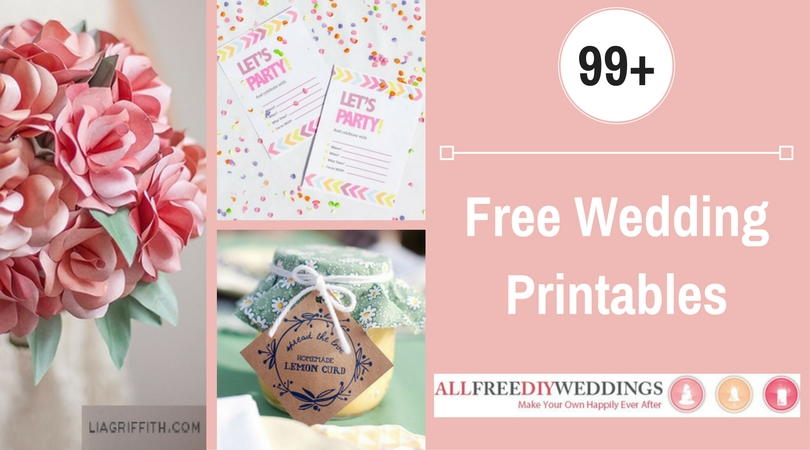 99+ Free Wedding Printables for the Budget Bride | AllFreeDIYWeddings.com