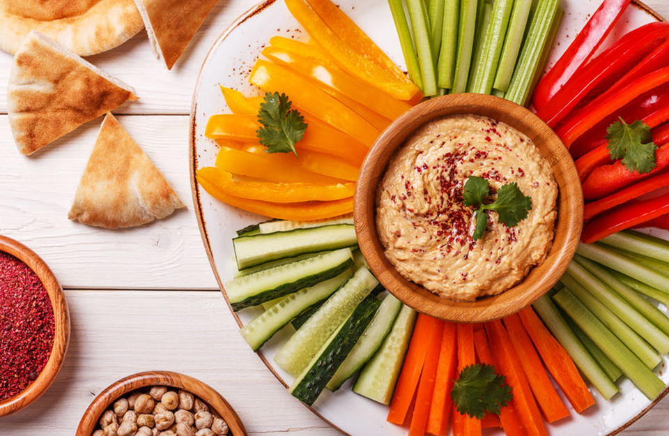 Veggies with Smoked Tofu Spread Dip | RecipeLion.com