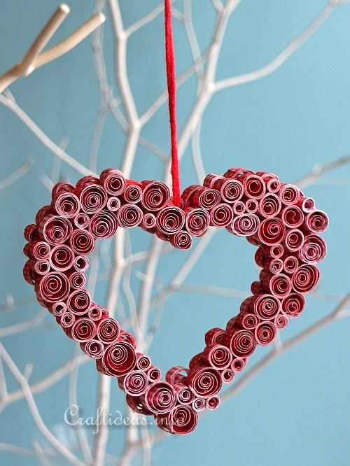 Quilled Paper Heart Decoration