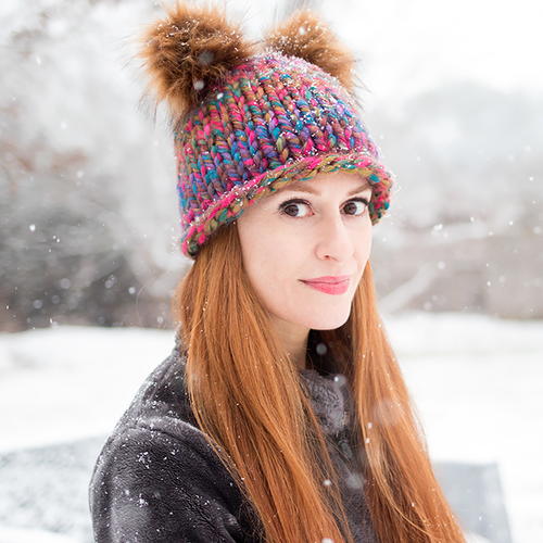 Double Pom Knit Beanie