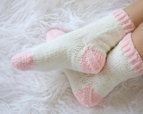 Ballet Pink Slipper Socks Allfreeknitting Com