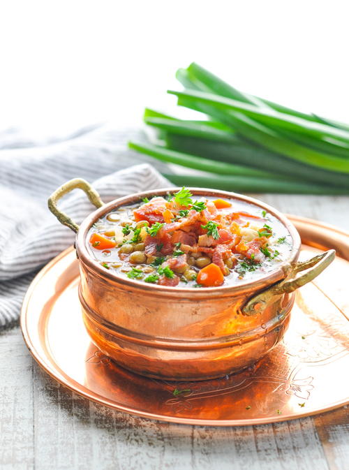 Slow Cooker {or Stovetop} Lentil Soup