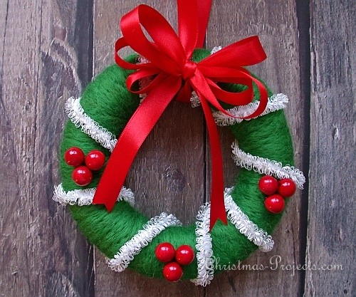 Soft Needle Felted Christmas Wreath