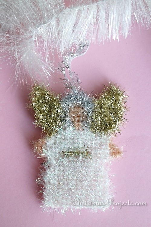 Lovely Scrubby Yarn Angel Ornament