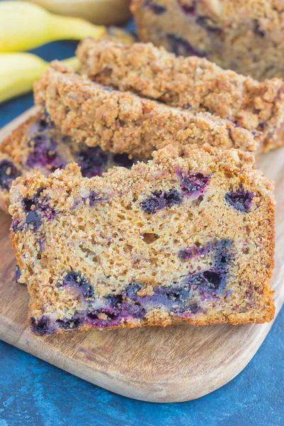 Cinnamon Streusel Blueberry Banana Bread