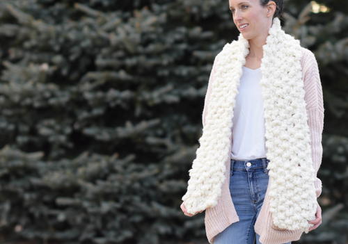 Big Luxurious Knit Scarf Pattern