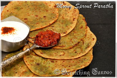 Sprouted Moong Daal Parantha