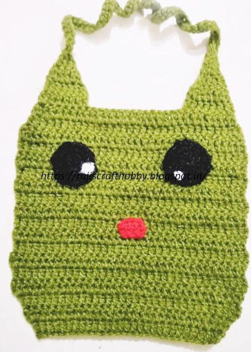 Crochet Frog Baby Bib