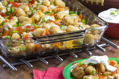 Huddled-Up Chicken Tots