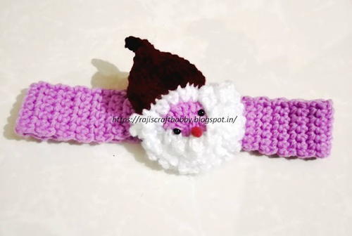 Festive Crochet Santa Headband