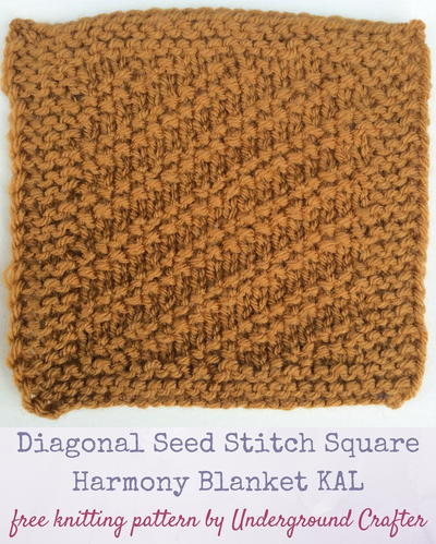 Diagonal Seed Stitch Square